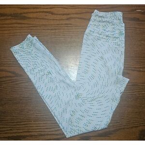 Gymshark Light Gray Yellow and Green Fleck Swirl Leggings